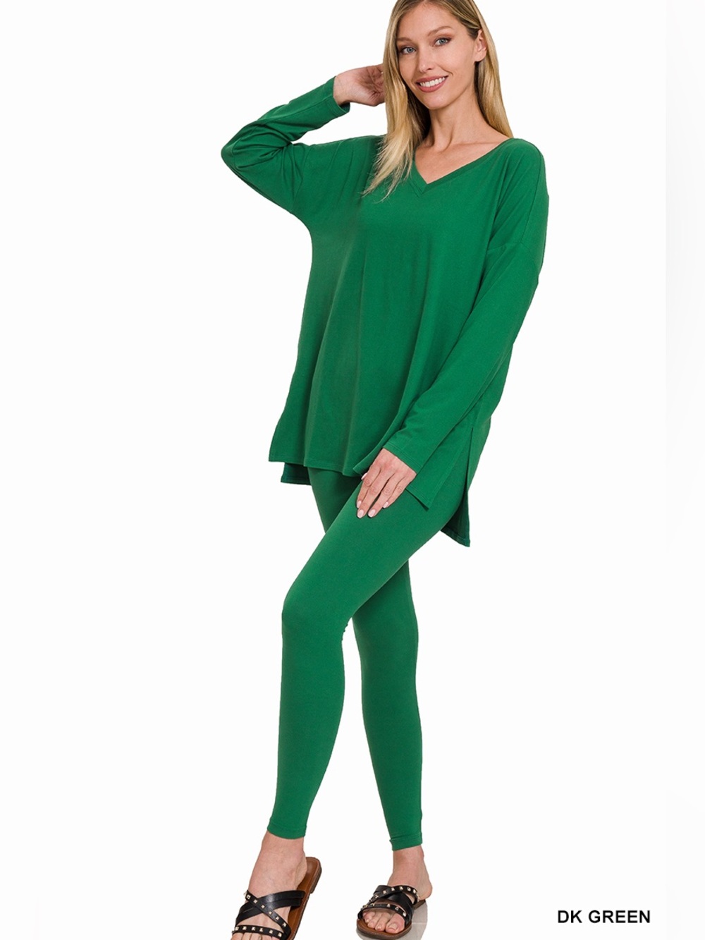 NWT ZENANA BRUSHED DTY MICROFIBER LOUNGEWEAR SET
